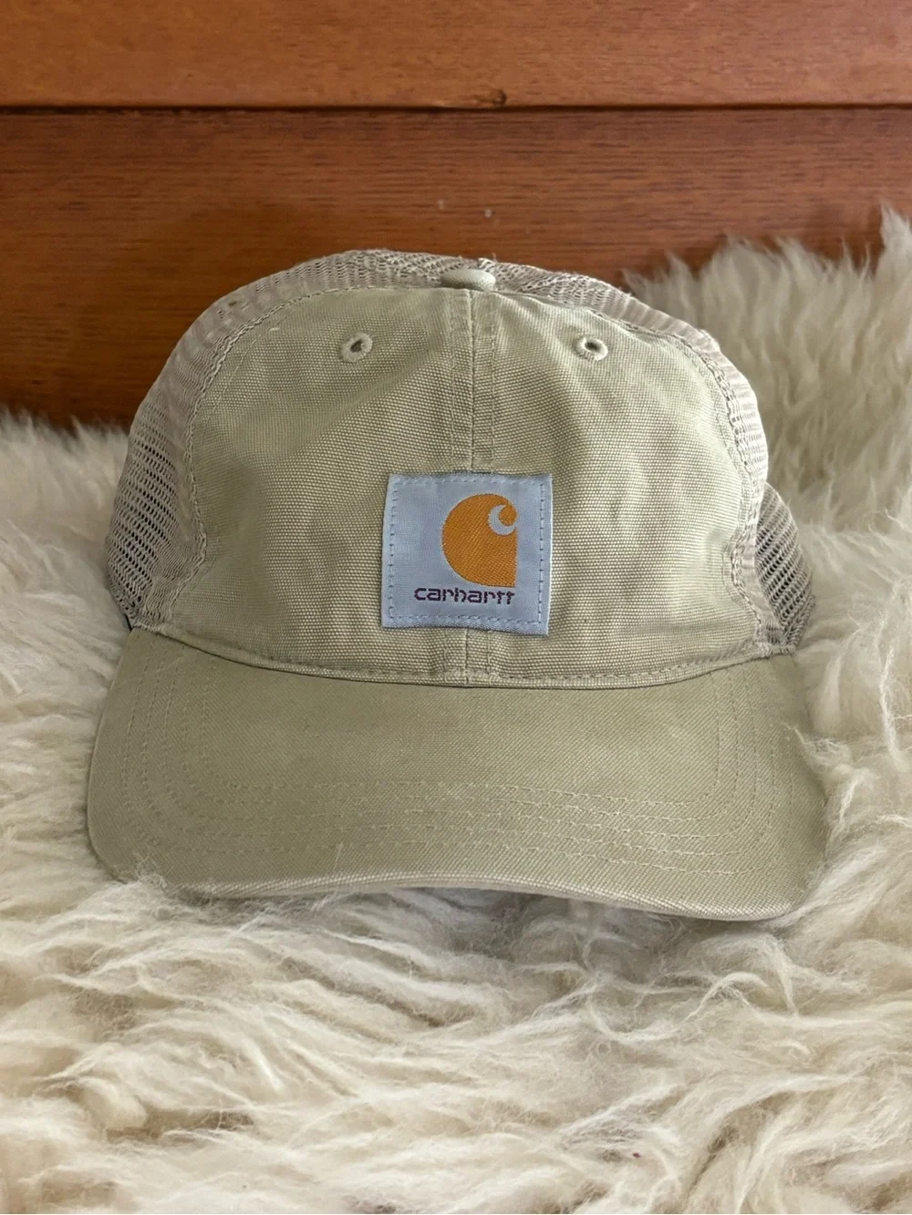 Carhartt Tan Logo Mesh Back Hat